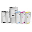 Yellow Compatible  Hp Designjet  T1500,T2500,T920-130Ml 727